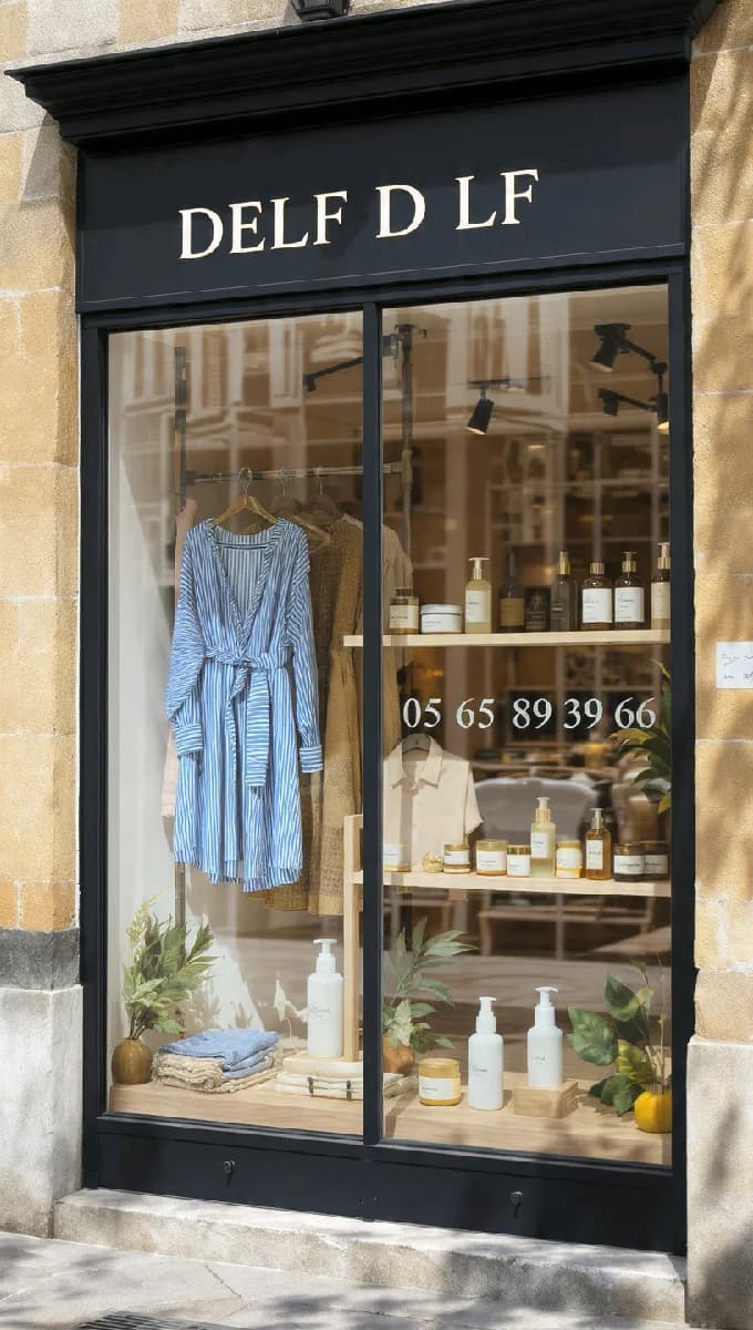 t-shirt en coton et produits cosmétiques